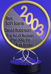 Winner of the Golden Tori Award for 2003 Best in Sci-Fi from the Delphi Bryce Forum